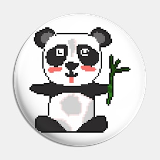 Panda Love: Pixel Art Panda Design for Charming Fashion Pin