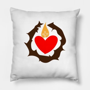 Sacred Heart Of Jesus Symbol Pillow