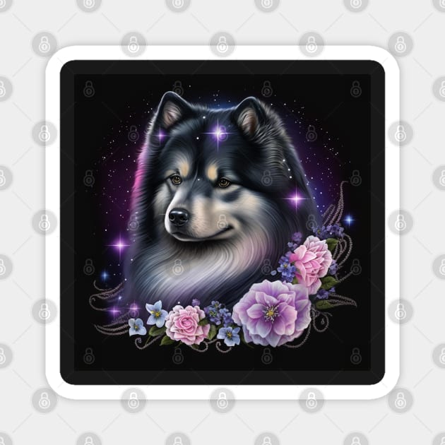 Mysterious Finnish Lapphund Magnet by Enchanted Reverie