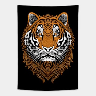 Portrait of A Tiger Graphic Design Tapestry