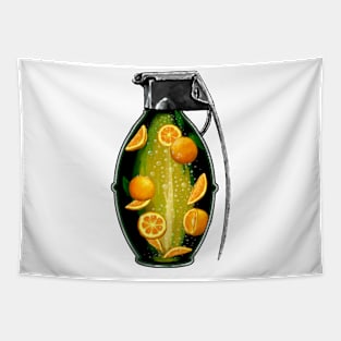 Orange grenade Tapestry