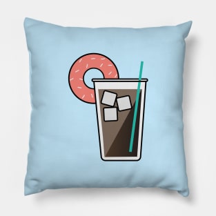 Iced Coffee with a Donut Pillow