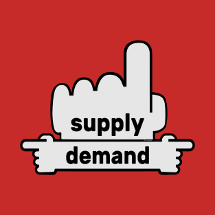 Hands Pointing - Text Art - Supply and Demand T-Shirt