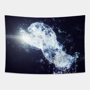 Dark water tiger Tapestry