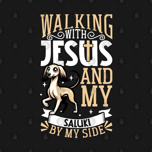 Jesus and dog - Saluki by Modern Medieval Design