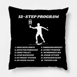 US Open Funny Tennis Addict 12-Step Program Pillow