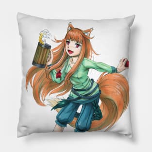 Playful Wolf Goddess Pillow