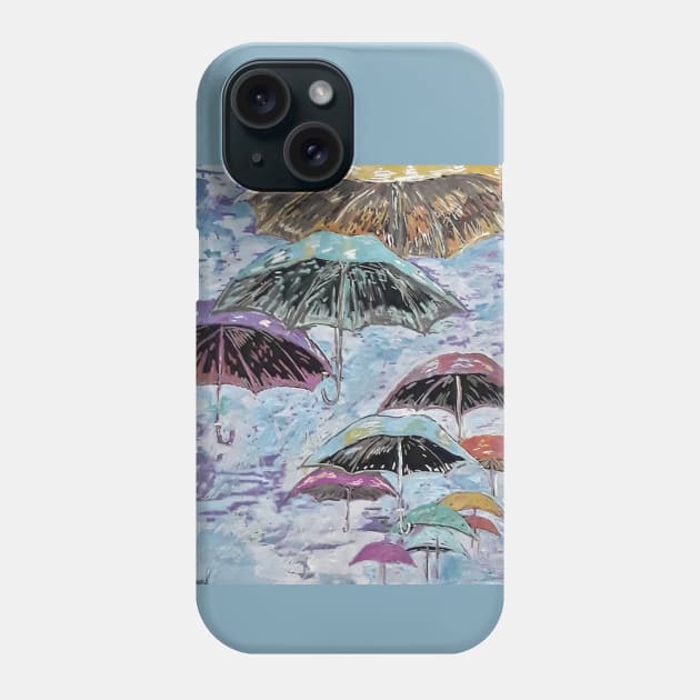 The Umbrellas above. Phone Case by Peaceful Pigments