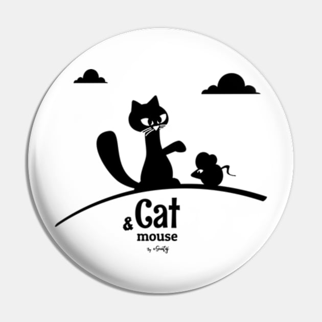 Cat and Mouse Pin by eSeaty