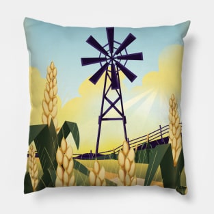 Rural farm landscape. Pillow