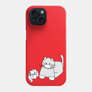 Corona Cat White Gloves Red Back Phone Case