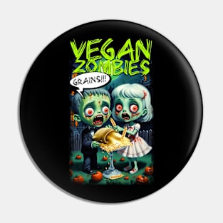 Vegan Zombies Pin