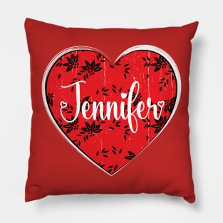 I Love Jennifer First Name I Heart Jennifer Pillow