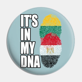 Lithuanian And Egyptian Mix Heritage DNA Flag Pin
