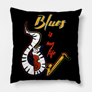 Blues is my life Pillow