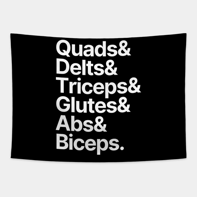 Bodybuilding | Quads Delts Triceps Glutes Abs Biceps Tapestry by Positive Lifestyle Online