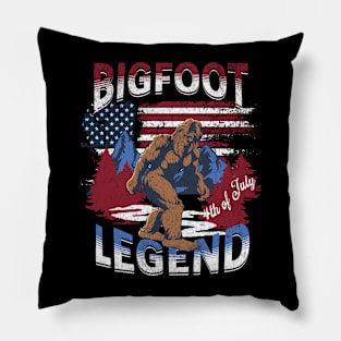 Bigfoot 4th of july Pillow