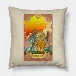 Strength Tarot Card Pillow