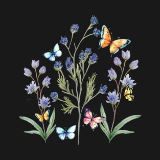 Flowers and butterflies T-Shirt