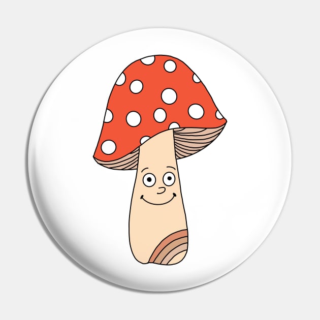 Mushroom sticker Pin by andrealauren