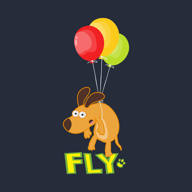 Dog flying by Lani3M