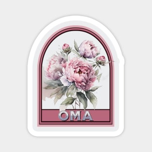 Oma Vintage Floral Grandmother Magnet
