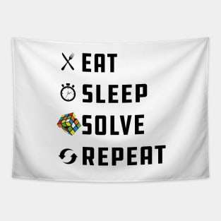 Rubik Cube - Eat Sleep Solve Repeat Tapestry