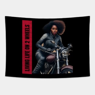 Girl Biker Tapestry