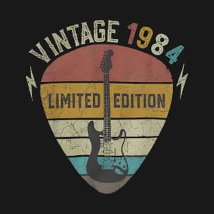 Guitar Lover 40 Year Old Gifts Vintage 1984 T-Shirt