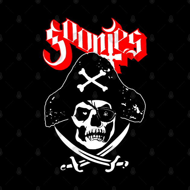 80's Movies Ghost Pirate Skull Metal Band Shirt Parody by BoggsNicolas