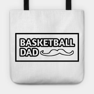 Basketball Dad, Gift for Basketball Players With Mustache Tote
