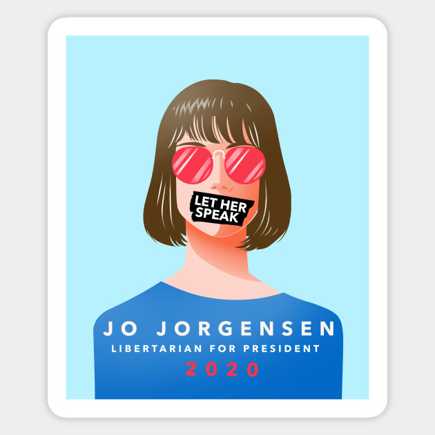 Jo Jorgensen Let Her Speak Libertarian Sticker Teepublic Au