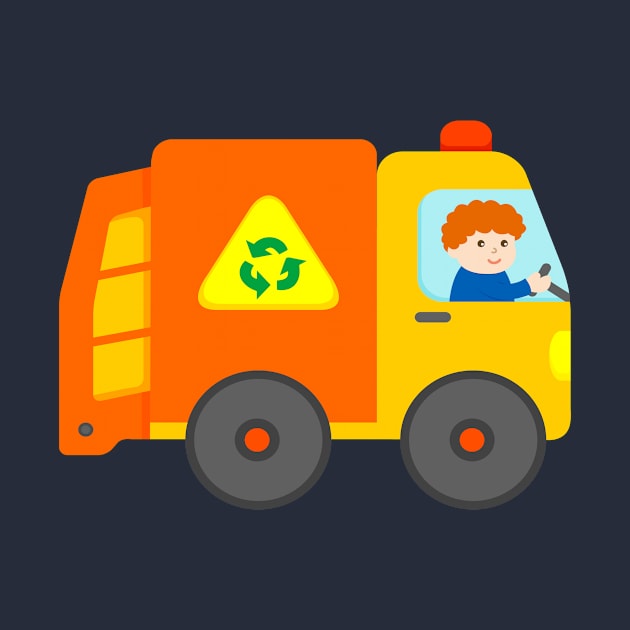 Trash Collector Garbage Truck Boy by samshirts