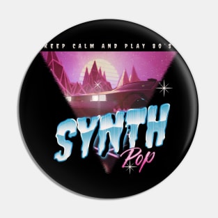 keep calm and play 80's Pin