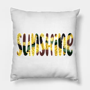 Sunflower Print Sunshine Pillow