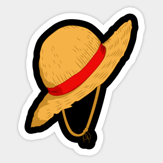 Straw Hat smol logo - Straw Hat Pirates - Sticker | TeePublic AU