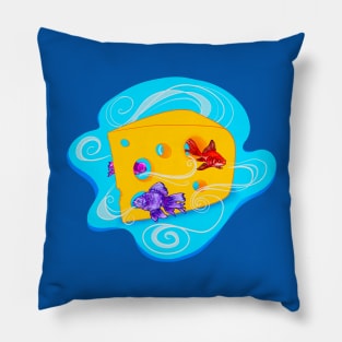 Swiss Cheese Goldfish Brain Pillow