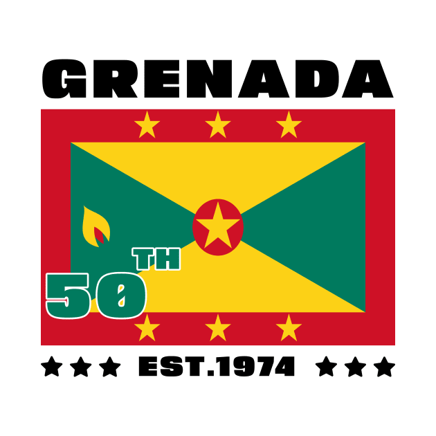 Grenada 50th Independence Day Grenadian Pride Grenada Flag by DesignergiftsCie