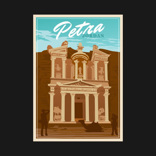 Travel Poster Petra Jordan by qpiii