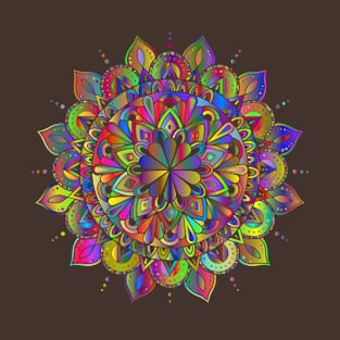 Mandala Colorful Line Art Decorative Decoration T-Shirt