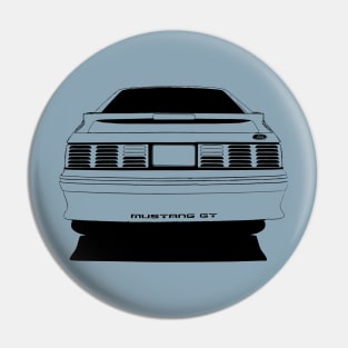 Ford Mustang GT (fox body) - rear stylized T-Shirt Pin