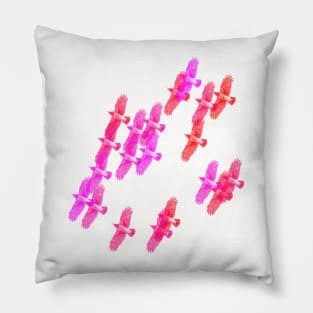 Murder of Crows (Red to Magenta) Pillow