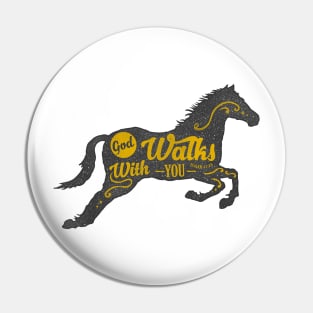 Horse silhouette with motivational words of wisdom Pin