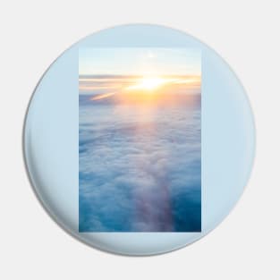 Sunset view above the clouds Pin