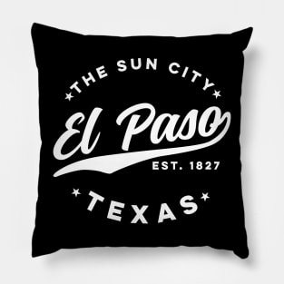 Vintage El Paso Texas The Sun City Retro USA Pillow