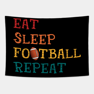 Eat Sleep Football Repeat Football Lovers Tapestry