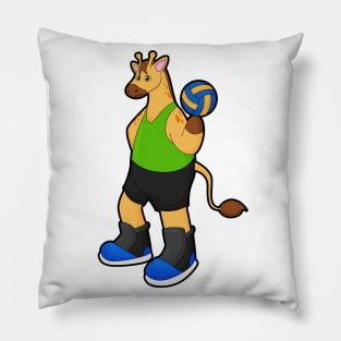 Giraffe as Volleyball player with Volleyball Pillow