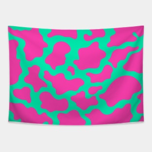 Pink and Blue Leopard Skin Pattern Tapestry