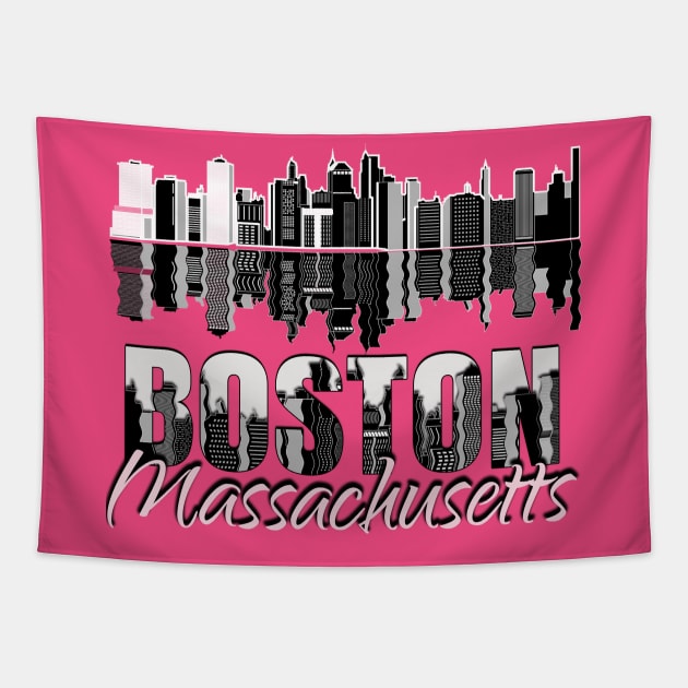 Boston Massachusetts Tapestry by TeeText