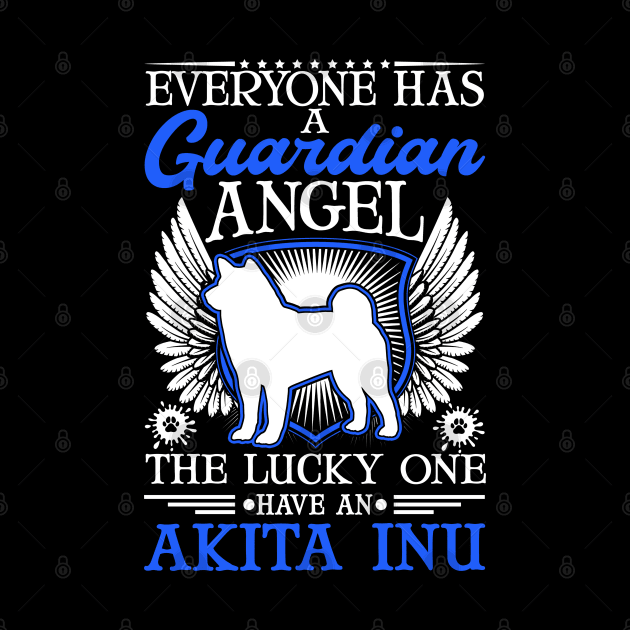 Akita Inu Guardian Angel by favoriteshirt